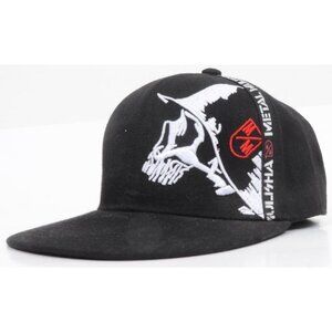 Metal Mulisha Rockstar Black WOOL Blend Flex Cap Hat Men's 7 1/4 Skull Punk Goth